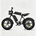 Czarny-Rower elektryczny w stylu motocykla M20