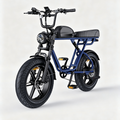 Niebieski Navi-Rower elektryczny w stylu motocykla M1